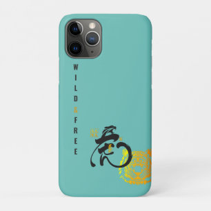 Blue-Green Tiger Wild & Free Golden Image Case-Mate iPhone Case