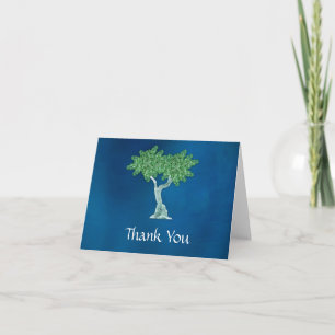Blue Green Tree of Life Thank You