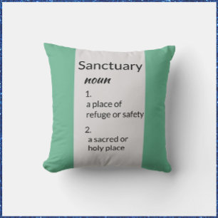 Blue Green Trendy Home Definition Sanctuary Cushion