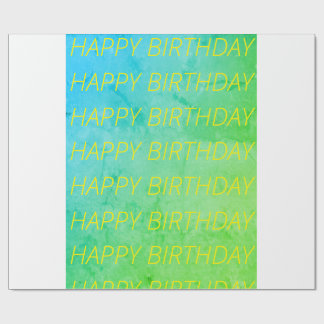 Blue/green tye-dye Wrapping Paper