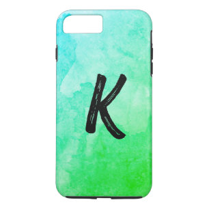 Blue Green / Water Colour / Monogram Case-Mate iPhone Case