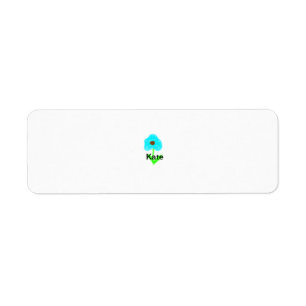 Blue green watercolor add your name text custom 