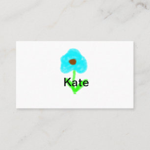 Blue green watercolor add your name text custom  calling card