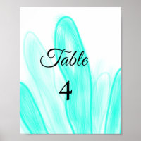 Blue green watercolor sea weed custom wedding 