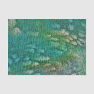 Blue Green Watercolor Tissue Paper