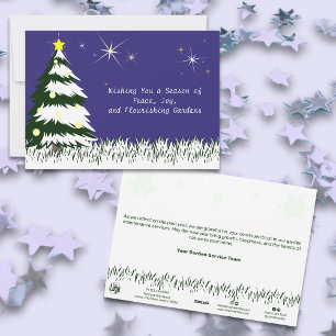 Blue, Green & White Christmas Season Business  Holiday Card