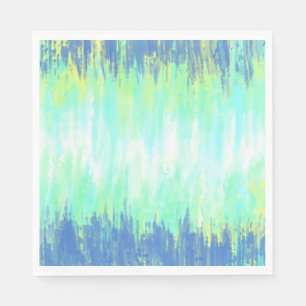 Blue Green White Tie Dye Napkin