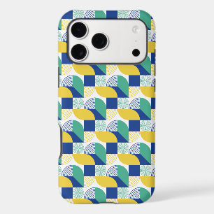 Blue Green Yellow Abstract Geometric Pattern