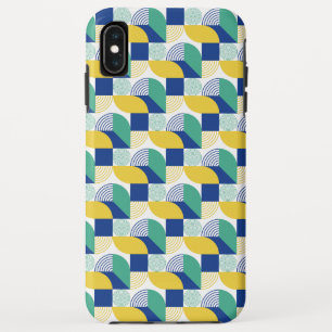 Blue Green Yellow Abstract Geometric Pattern Case-Mate iPhone Case