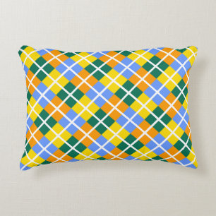 Blue Green Yellow Orange Decorative Cushion
