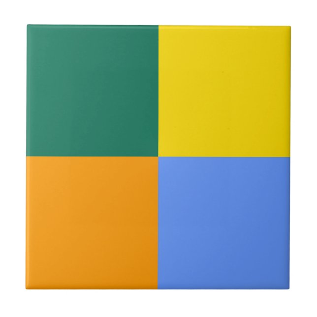 Blue Green Yellow Orange Tile (Front)