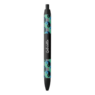 Blue Green Yin Yang Personalised Ink Pen