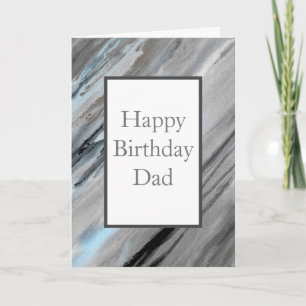 Blue Grey Abstract Card