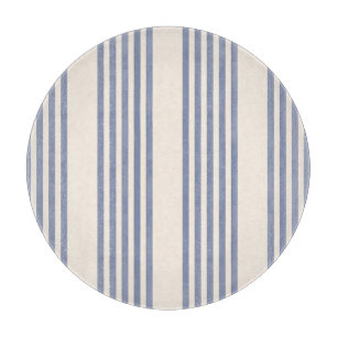 Blue-grey and beige five stripe pattern cutting board