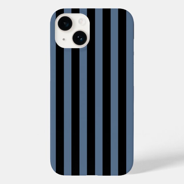 Blue grey and black stripes Case-Mate iPhone case (Back)