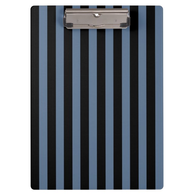 Blue grey and black stripes clipboard (Front)