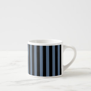 Blue grey and black stripes espresso cup