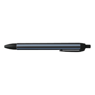 Blue grey and black stripes ink pen