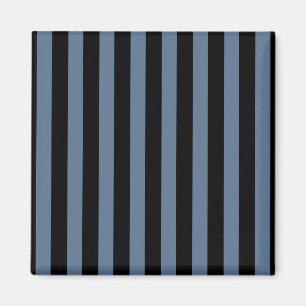 Blue grey and black stripes magnet