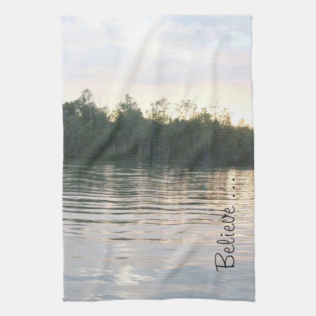 Blue Grey And Black Tea Towel (Vertical)
