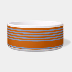Blue-grey and burnt orange five stripe pattern