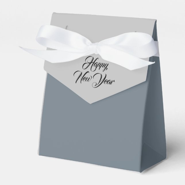 Blue Grey And Light Gey Favour Box (Front Side)