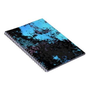 Blue, Grey and Purple Marble Abstract Notebook