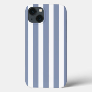 Blue-grey and white candy stripes Case-Mate iPhone 13 Case