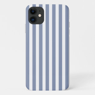 Blue grey and white candy stripes Case-Mate iPhone case