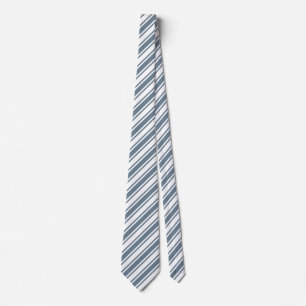 Blue-grey and white candy stripes tie