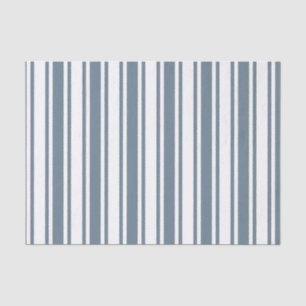 Blue-grey and white candy stripes tissue paper