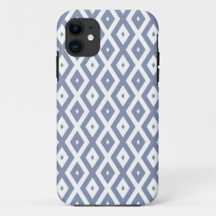 Blue grey and white diamond pattern Case-Mate iPhone case