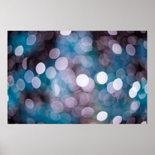 Blue Grey Backgorun Bokeh Poster