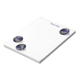blue grey basketball team colours custom name notepad