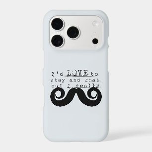 Blue Grey Black Funny Humour I Moustache