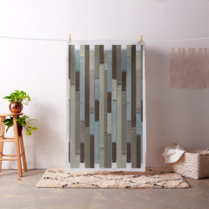 Blue Grey Black Tile  Fabric