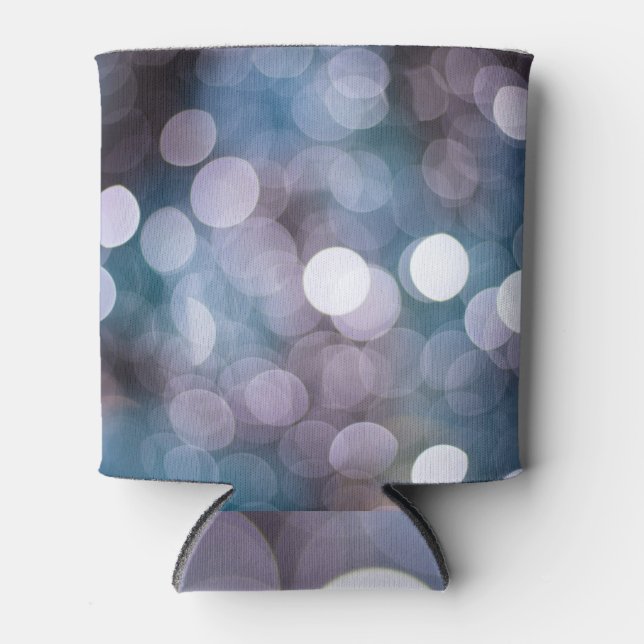 Blue grey bokeh, abstract background. can cooler (Front)