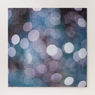 Blue grey bokeh, abstract background. jigsaw puzzle