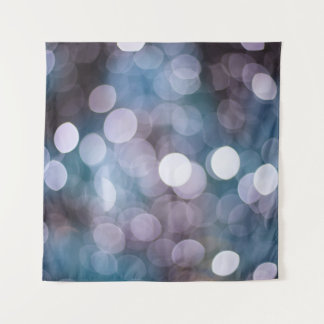 Blue grey bokeh, abstract background. tapestry