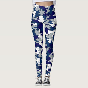 Blue & Grey Camo Leggings