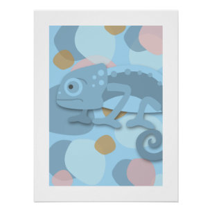 Blue-grey Chameleon  Poster