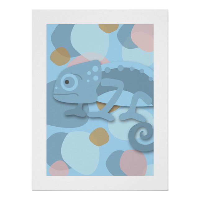 Blue-grey Chameleon  Poster (Front)