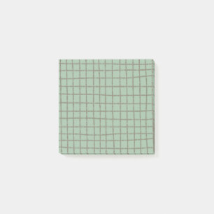Blue Grey Check Pattern Sleek and Stylish Post-it Notes