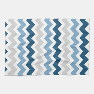 Blue Grey Chevron Kitchen Cloth Towel