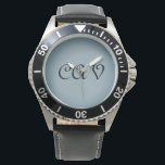 Blue Grey Clocks and Watches<br><div class="desc">This beautiful blue-grey keychain will be perfect for your keys.  It can also be personalised to make it your own unique keychain.</div>
