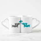 Blue & Grey Dachshund Couple Mug