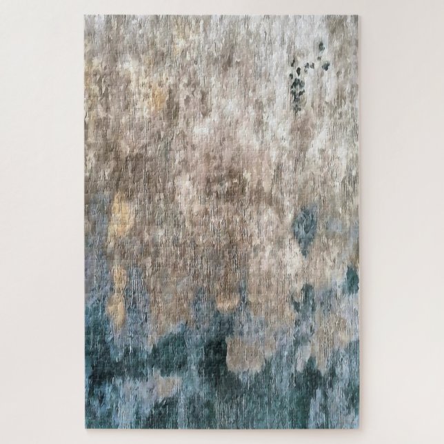 Blue Grey Decorative Abstract Artwork Jigsaw Puzzle (Vertical)