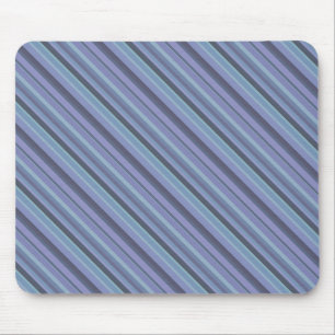 Blue-grey diagonal stripes mouse pad