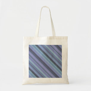 Blue-grey diagonal stripes tote bag