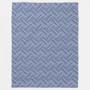 Blue-grey diagonal stripes weave pattern fleece blanket